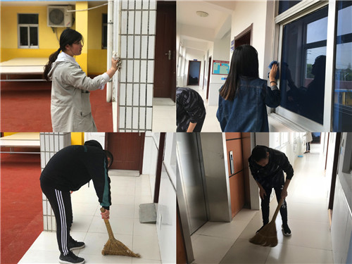 志愿者在辛勤打扫爱心之家公寓.jpg